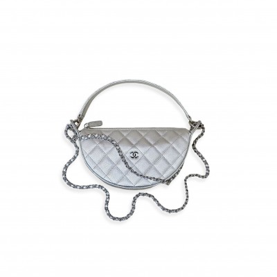 CHANEL CLUTCH WITH CHAIN QUILTED CAVIAR LEATHER HARDWARE (22*15*6cm) 